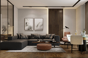 Угловой диван Фри Лаунж из экокожи 